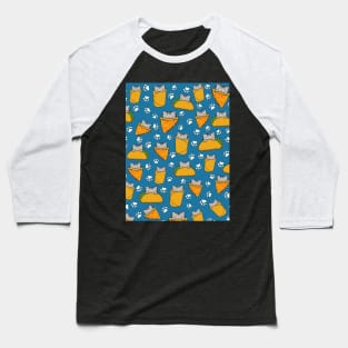 Cats and foods pattern Baseball T-Shirt